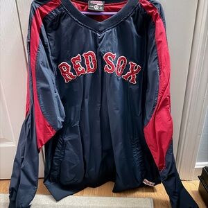 Red Sox Navy and Red Pullover Windbreaker